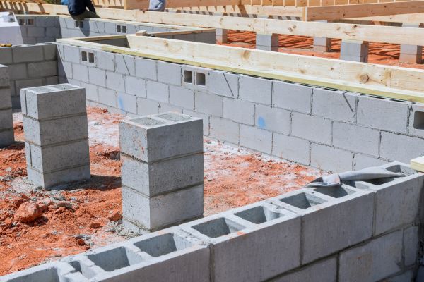 Cement Block Installation in Destin